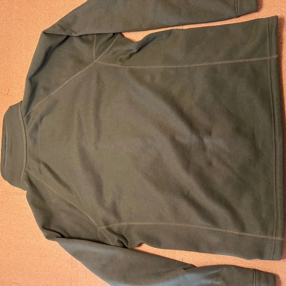 The North Face Mens Full Zip Fleece Jacket Olive Green Large Hiking Outdoor